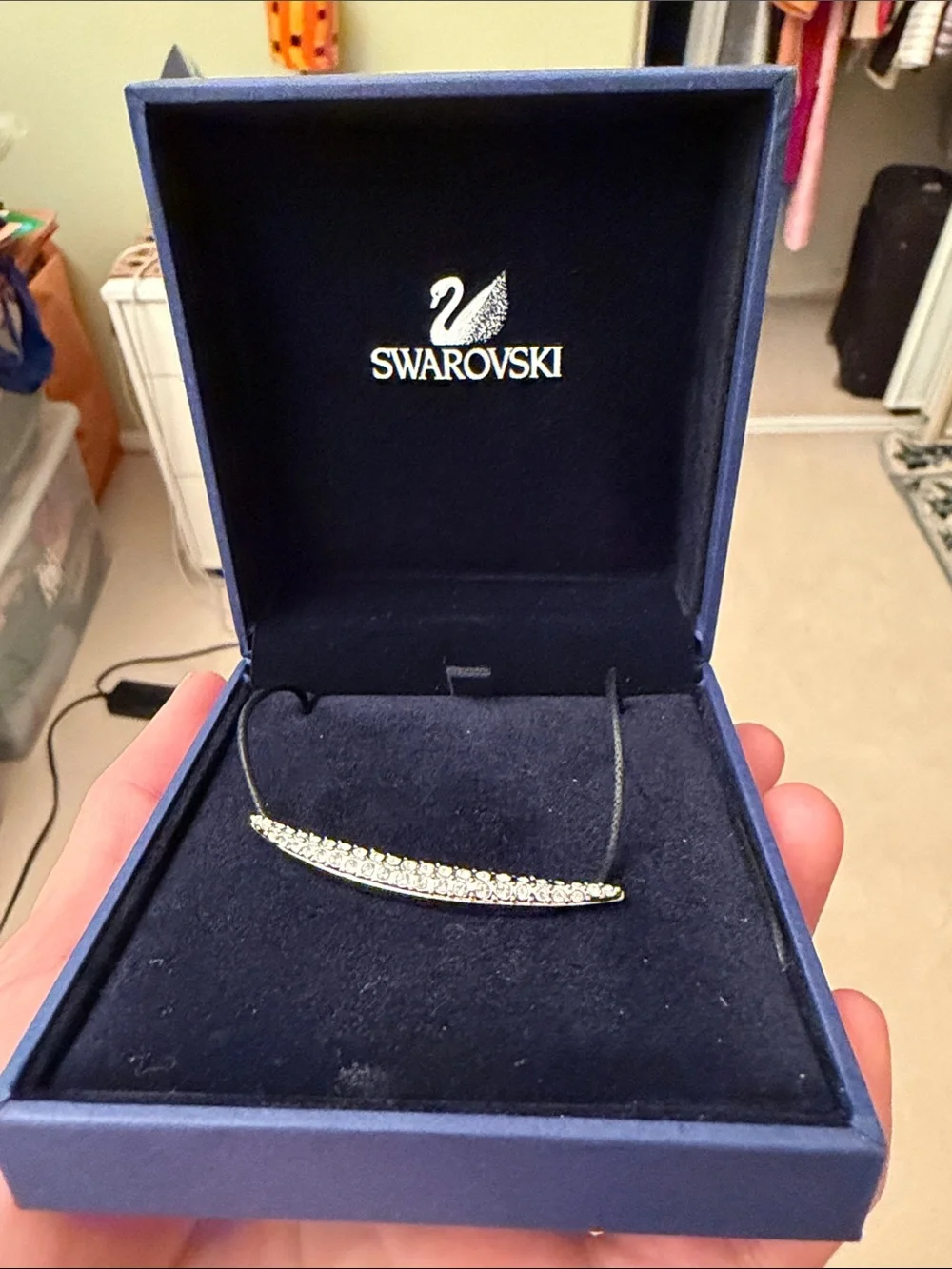 Swarovski white crystal necklace